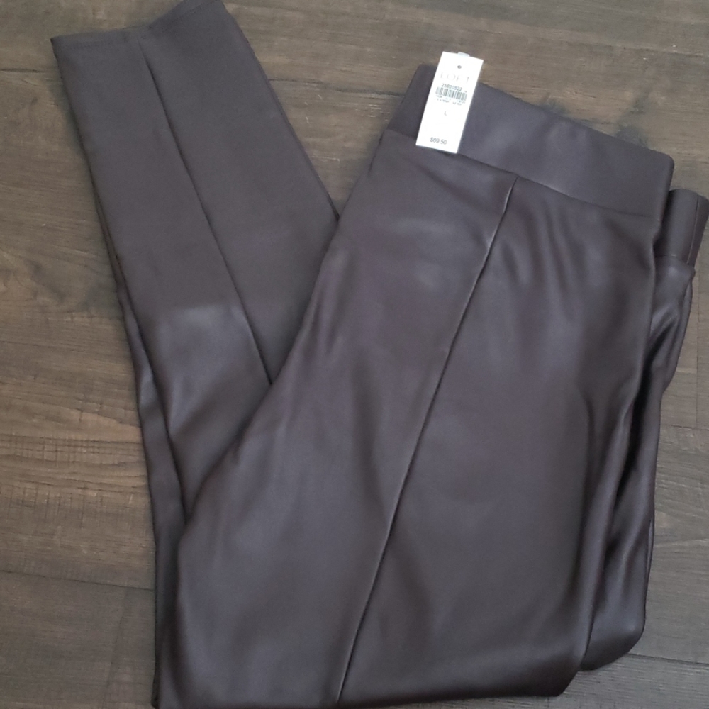 Loft Brown Leather pants